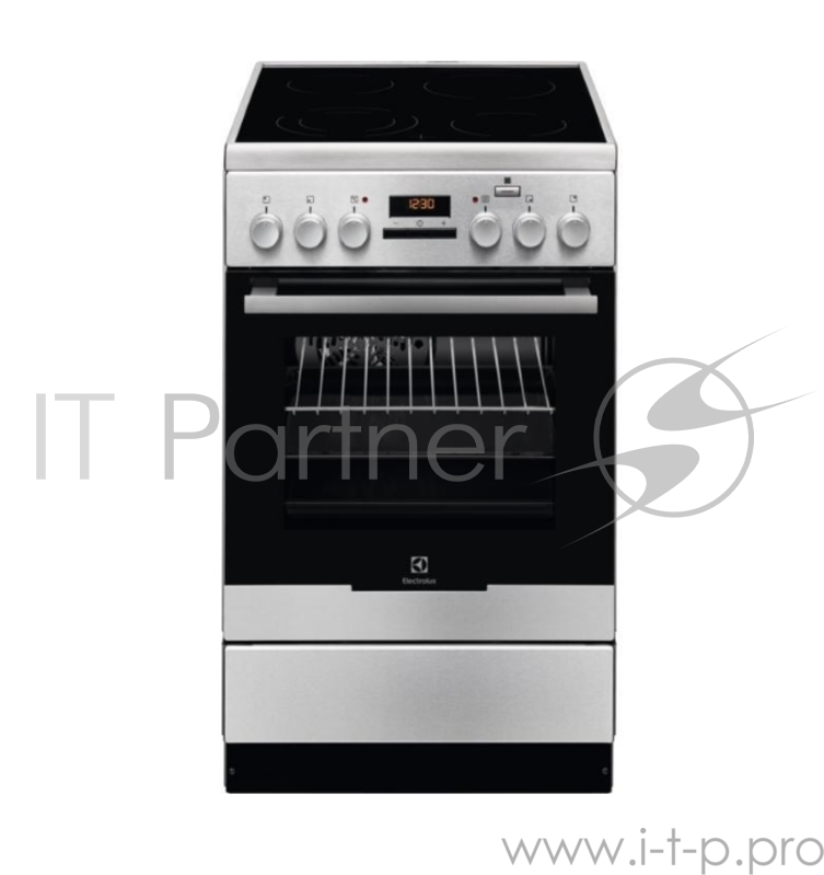 Электрическая плита ELECTROLUX EKC954907X / 85х50х60, стеклокерамика, электрическая с паром, гриль, таймер, 11 режимов, нерж. сталь