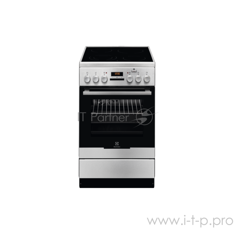 Электрическая плита ELECTROLUX EKC954907X / 85х50х60, стеклокерамика, электрическая с паром, гриль, таймер, 11 режимов, нерж. сталь