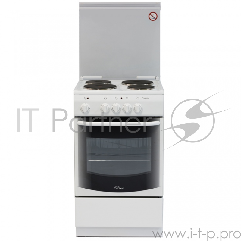 Плита Электрическая De Luxe 5004.13Э КР белый эмаль