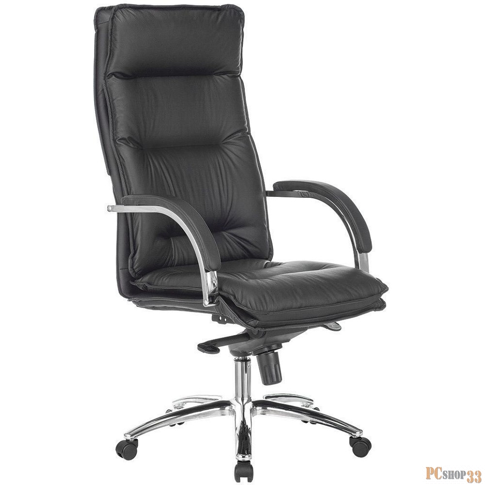 Кресло руководителя Бюрократ T-9927SL/BLACK черный кожа крестовина хром