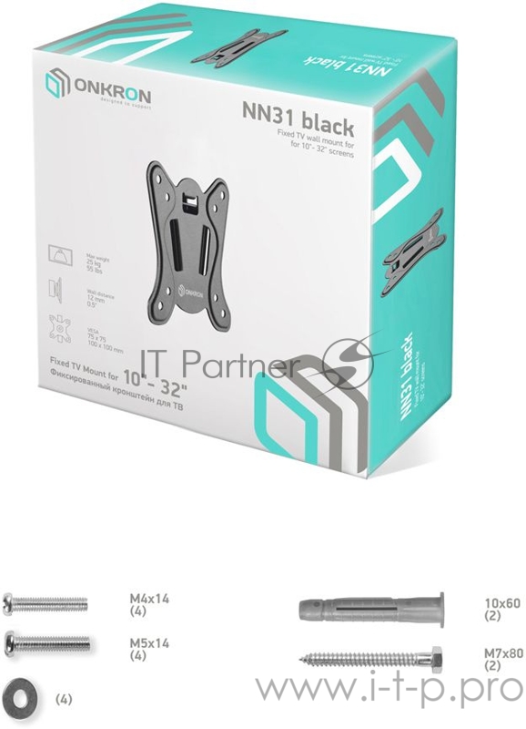 ТВ кронштейн /10-32 BLACK NN31 ONKRON