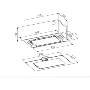 Кухонная вытяжка HOMSair Crocus Push 52 бежевый