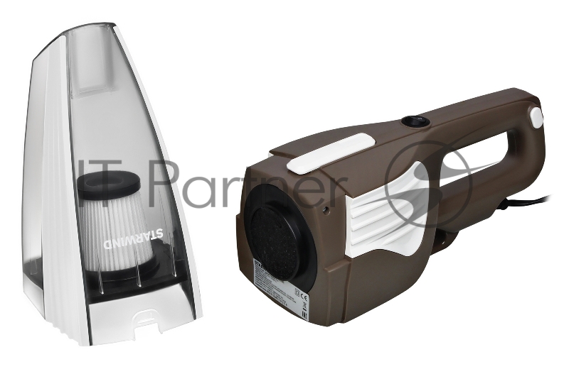 Пылесос ручной Starwind SCH1260 1000Вт серый/белый