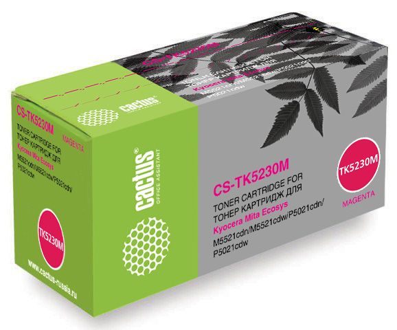 Расходные материалы Cactus TK-5230M Тонер-картридж для Kyocera P5021cdn/M5521cdn, M, 2,6K