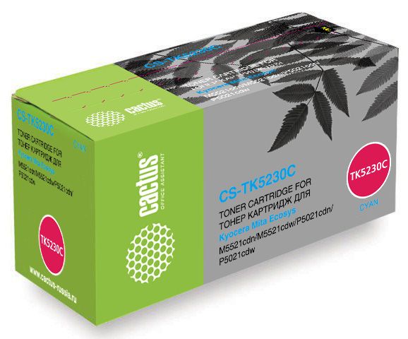 Расходные материалы Cactus TK-5230C Тонер-картридж для Kyocera P5021cdn/M5521cdn, C, 2,6K