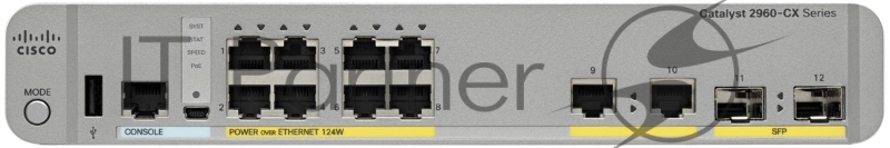 Коммутатор Cisco Cisco Catalyst 2960-CX 8 Port Data Lan Base