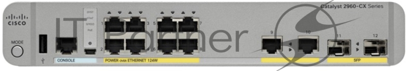 Коммутатор Cisco Cisco Catalyst 2960-CX 8 Port PoE, LAN Base