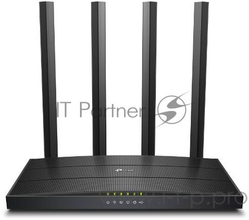 Роутер AC1200 Dual-band Wi-Fi gigabit router, up to 867 Mbps at 5 GHz + up to 300 Mbps at 2.4 GHz, support for 802.11ac/n/a/b/g standards, Wi-Fi On / Off buttons, 5 Gigabit ports, 4 fixed antennas, 1 USB 2.0 for connecting external drives / FTP