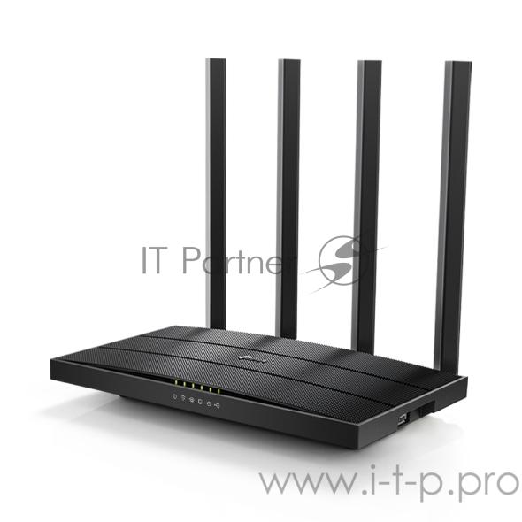 Роутер AC1200 Dual-band Wi-Fi gigabit router, up to 867 Mbps at 5 GHz + up to 300 Mbps at 2.4 GHz, support for 802.11ac/n/a/b/g standards, Wi-Fi On / Off buttons, 5 Gigabit ports, 4 fixed antennas, 1 USB 2.0 for connecting external drives / FTP