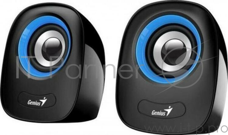 Колонки, PC speakers Genius SP-Q160,BLUE,USB, 2.0, Power Output 6W, Impedance: 4 Оm, Sensitivity: 80 Db, 3.5 mm jack., цвет синий