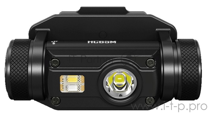 Фонарь налобный Nitecore HC65M черный лам.:светодиод. 18650/CR123x1
