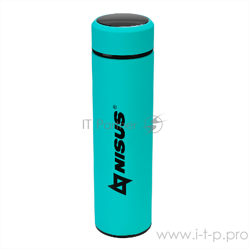 Термос N.TM-049-T 450ML с термодатчиком бирюзовый NISUS
