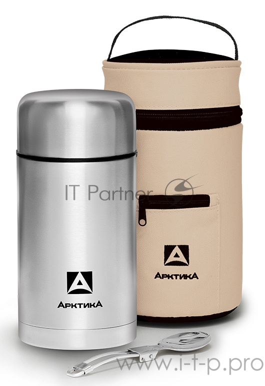 Термос Арктика 301-1000A 1л. серебристый с чехлом (301-1000A/SIL)