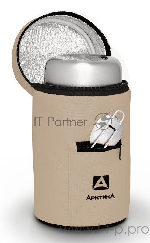 Термос Арктика 301-1000A 1л. серебристый с чехлом (301-1000A/SIL)