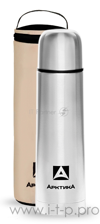 Термос Арктика 101-500A 0.5л. серебристый с чехлом (101-500A/SIL)