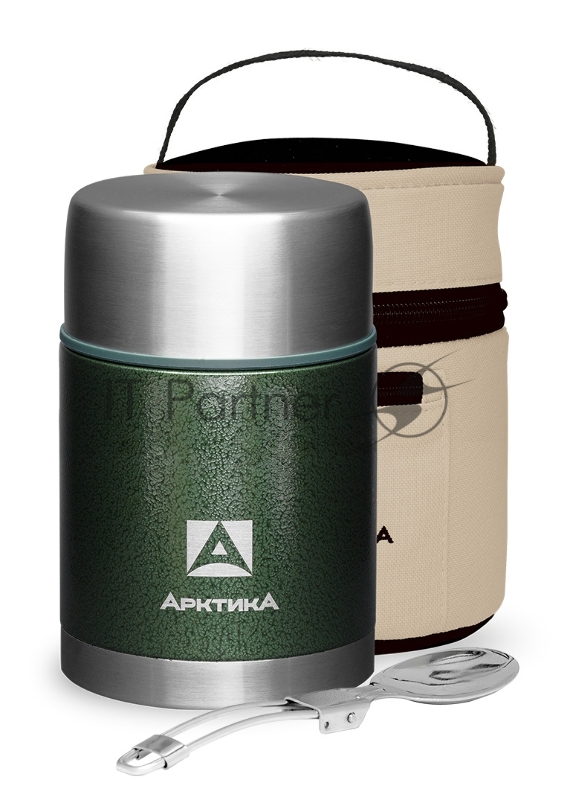 Термос для еды Арктика 306-600А 0.6л. зеленый с чехлом (306-600А/GRE)
