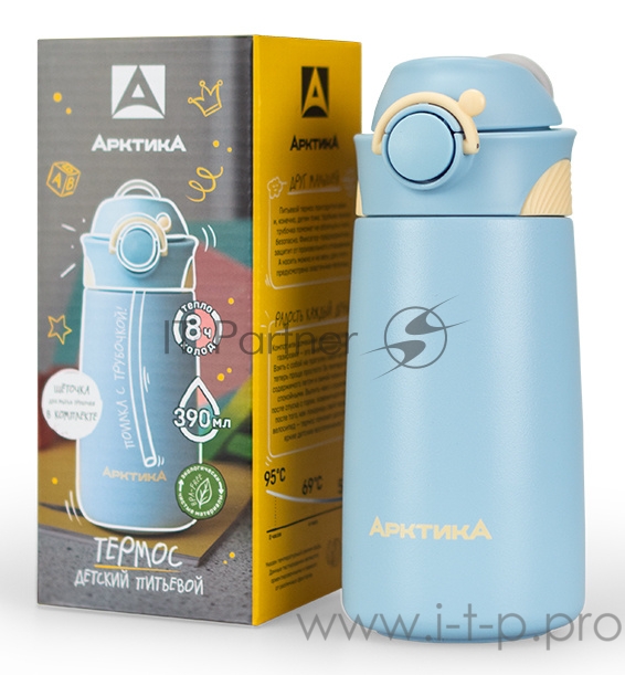 Термос для напитков Арктика 711-390-3 0.39л. голубой картонная коробка (711-390-3/BLU)