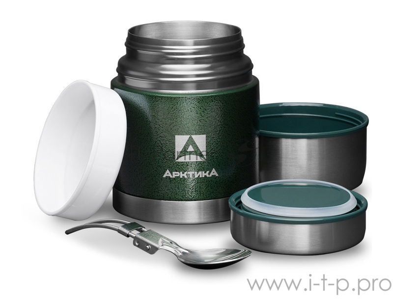 Термос для еды Арктика 306-800А 0.8л. зеленый с чехлом (306-800А/GRN)