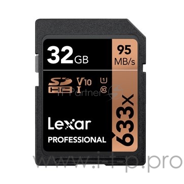 Карта LEXAR 32GB Professional 633x SDHC UHS-I cards, up to 95MB/s read 20MB/s write C10 V10 U1, Global