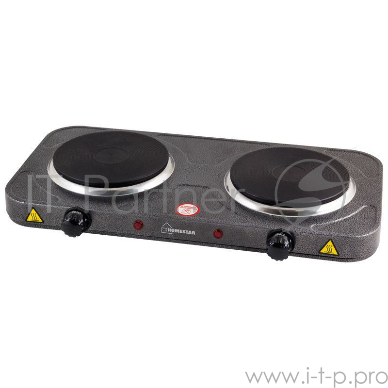 Электроплитка HOMESTAR HS-1104 1000+1000Вт Ф155+155мм чугун