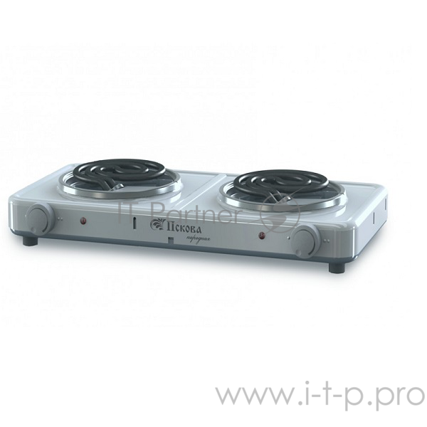 Плитка электрическая Пскова НАРОДНАЯ 2 конф., 2,4 кВт, цвет белый