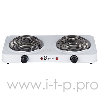 Плитка электрическая ВАСИЛИСА ВА-902 спираль двухконфорочная белая (6)