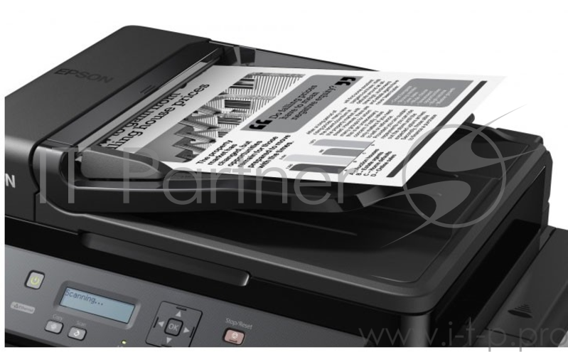 Принтер Epson M200 C11CC83311 {3 в 1, пьезоэлектрический струйный, печать черно-белая, максимальный формат А4, скорость ч/б печати 34 стр/мин, вес: 6 кг, рекомендуем для офиса, СНПЧ (C11CC83311)}