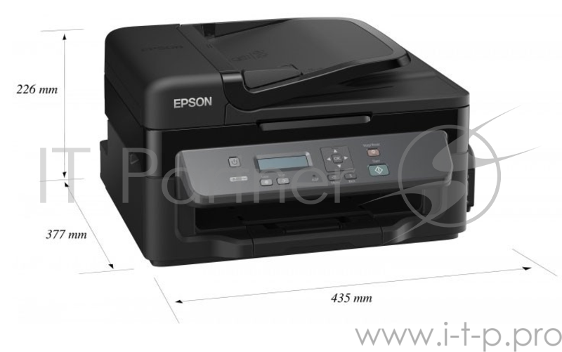 Принтер Epson M200 C11CC83311 {3 в 1, пьезоэлектрический струйный, печать черно-белая, максимальный формат А4, скорость ч/б печати 34 стр/мин, вес: 6 кг, рекомендуем для офиса, СНПЧ (C11CC83311)}
