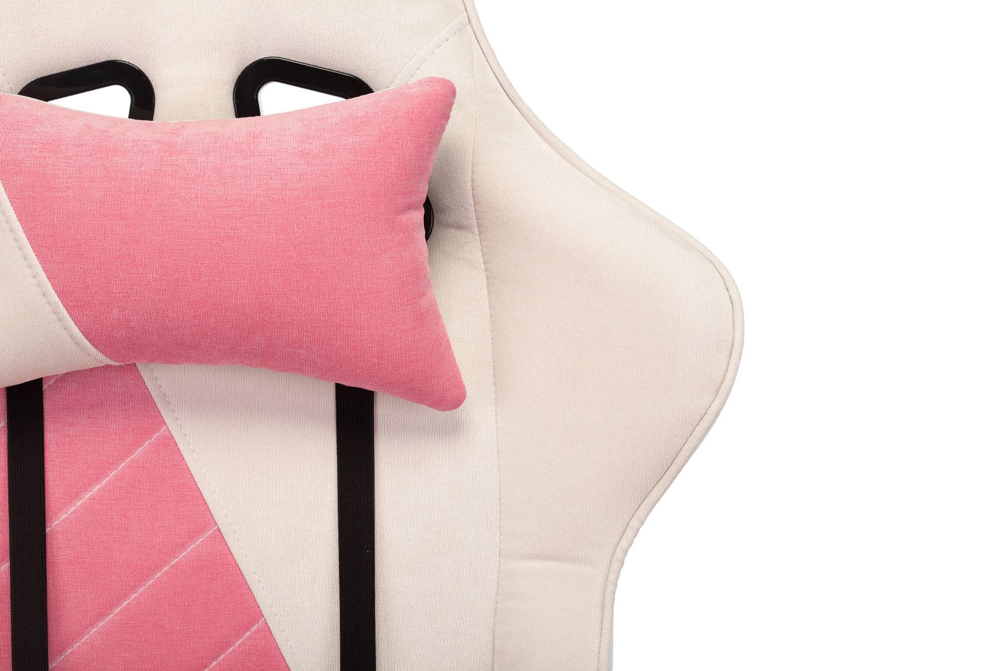 Кресло игровое Бюрократ VIKING X Fabric белый/розовый с подголов. крестовина пластик