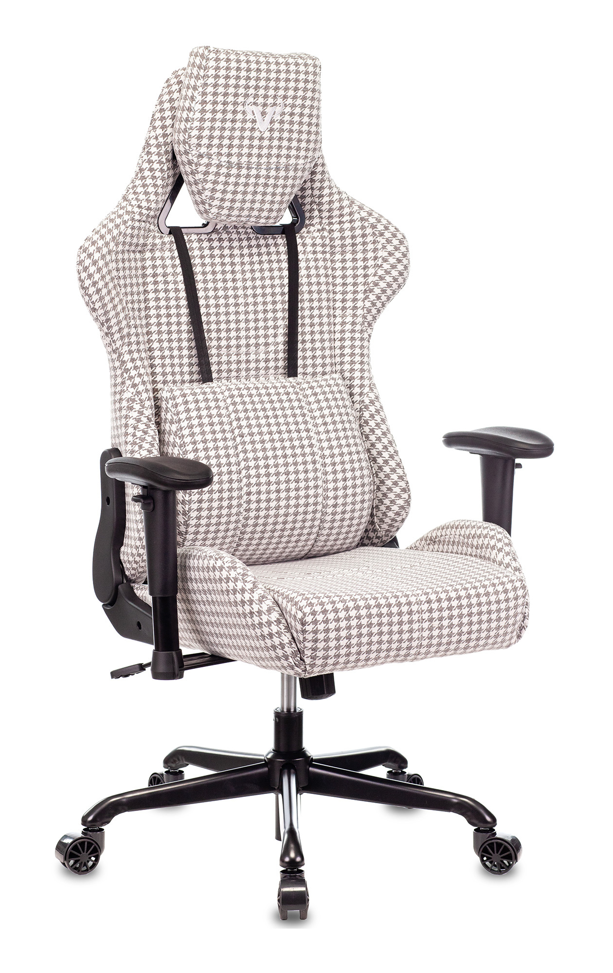 Кресло игровое Бюрократ VIKING LOFT серый Morris гусин.лапка с подголов. крестовина металл