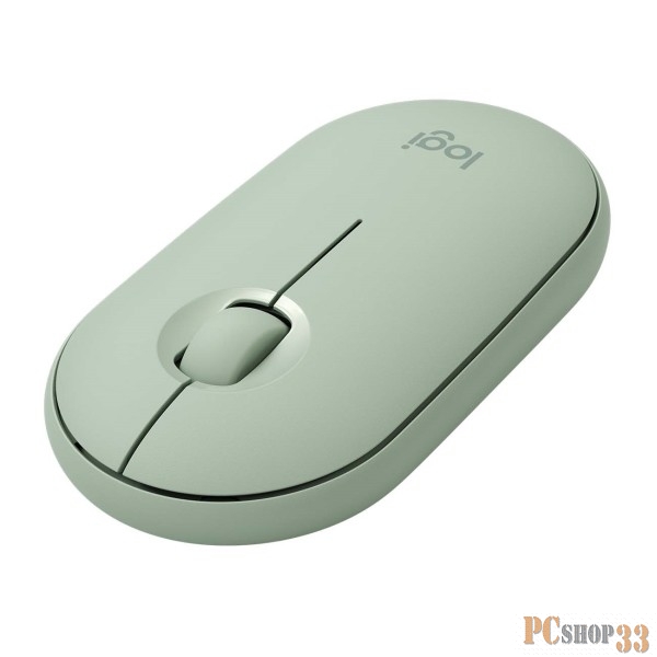 Мышь Logitech (910-005720) Wireless Mouse Pebble M350 EUCALYPTUS беспроводная эвкалиптово-зеленая