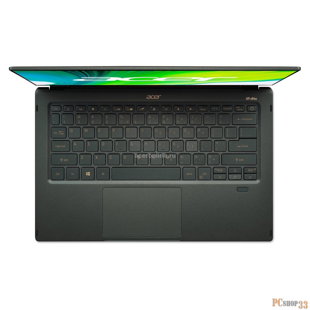 Ноутбук Acer Swift SF514-55TA-79P5 14 FHD, Intel Core i7-1165G7, 16Gb, 512Gb SSD, noODD, 1 кг, wo OS, green (NX.A6SER.
