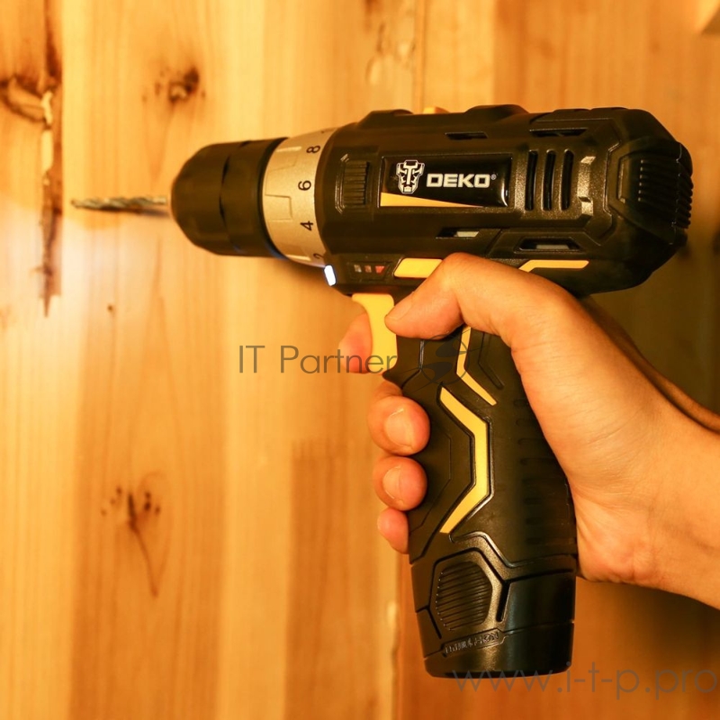 Дрель-шуруповерт Deko GCD12DU3 SET2 FU-Li-Ion аккум. патрон:быстрозажимной