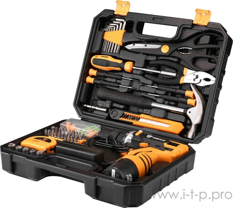 Дрель-шуруповерт Deko GCD12DU3 аккум. патрон:быстрозажимной (кейс в комплекте)