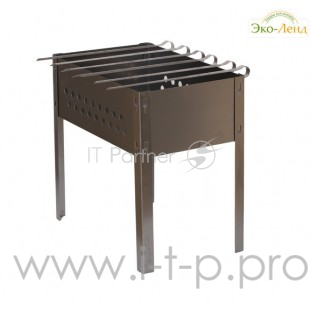 Мангал + 6 шампуров (нерж. сталь) (Тверь)