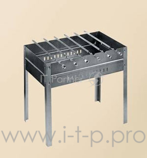 Мангал + 6 шампуров (нерж. сталь) (Тверь)