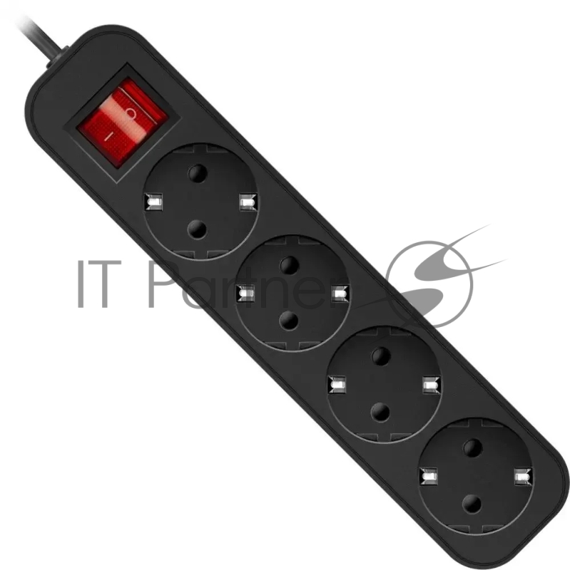 Удлинитель Defender с заземлением G418 Выключатель, 1.8 м, 4 розетки