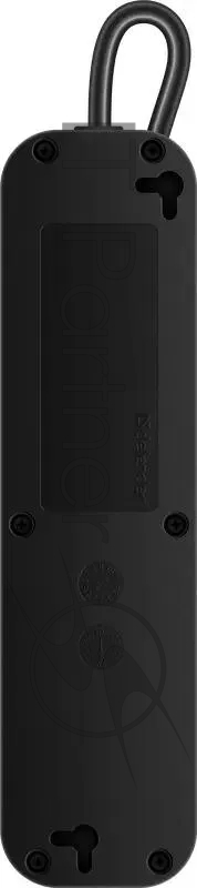 New Defender Удлинитель с заземлением M418 1.8 м, 4 розетки, черный