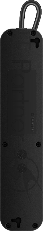 New Defender Удлинитель с заземлением M550 5.0 м, 5 розеток, черный