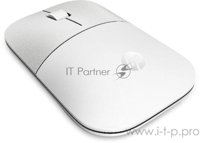 Мышь HP Z3700 белый/серебристый оптическая (1200dpi) silent беспроводная USB2.0 для ноутбука (2but)