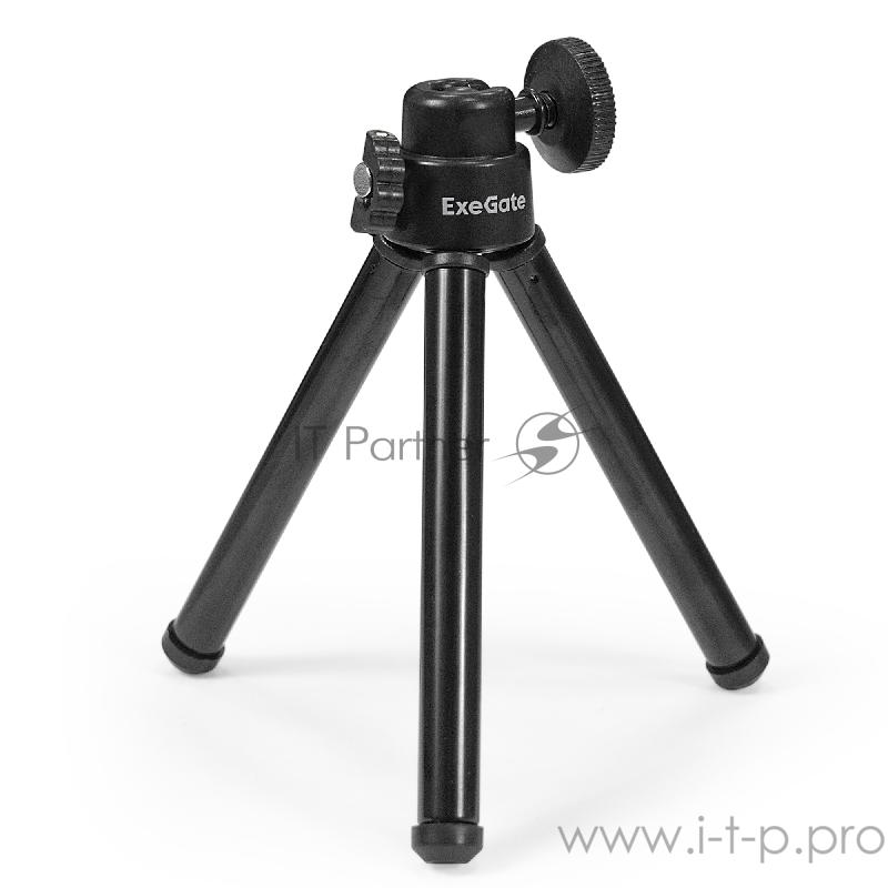 Веб-камера ExeGate EX287383RUS Stream HD 4000 4K UHD T-Tripod (матрица 1/3 8 Мп, 3840x3104, 30fps, 6-линзовый объектив (стекло), автофокус, шторка, USB, микрофон с шумоподавлением, поворотное крепление, телескопический штатив Tripod Tele Ball, кабель