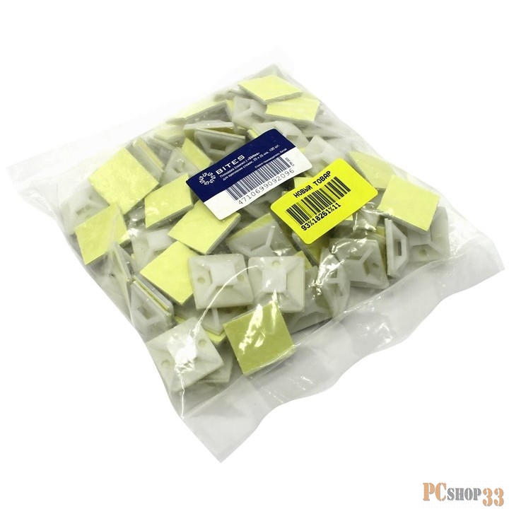 Аксессуар 5bites CTM2525-100WH Площадка (самокл.) для крепления стяжек, 25x25 мм., 100шт