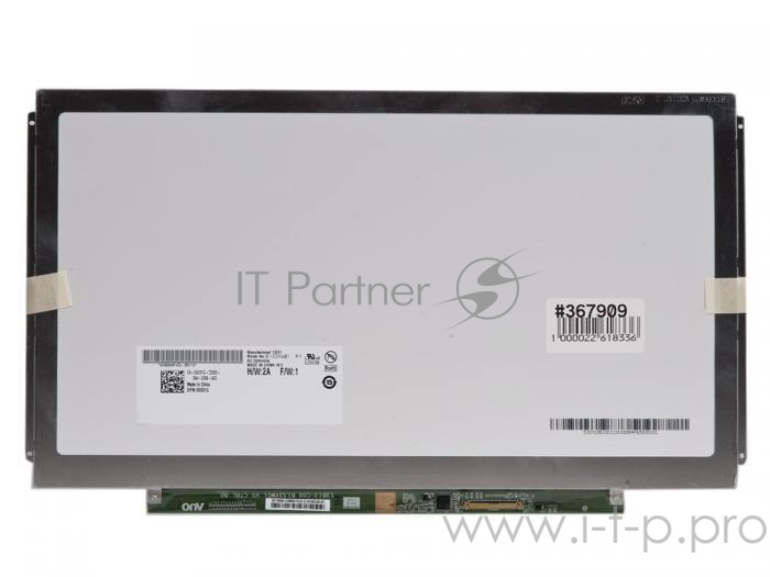 Матрица 13.3 Matte B133XW01 V.1, WXGA HD 1366x768, 40P, cветодиодная (LED), AU Optronics, уши Л/П слитно