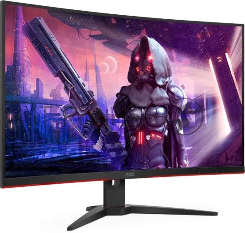 МОНИТОР 32 AOC CQ32G2SE Black-Red (VA, изогнутый, 2560x1440, 165Hz, 1 ms, 178°/178°, 250 cd/m, 80M:1, +2xHDMI 2.0, +Dis