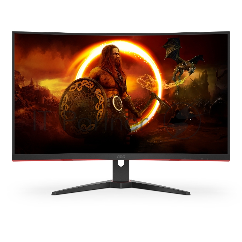 МОНИТОР 32 AOC CQ32G2SE Black-Red (VA, изогнутый, 2560x1440, 165Hz, 1 ms, 178°/178°, 250 cd/m, 80M:1, +2xHDMI 2.0, +Dis