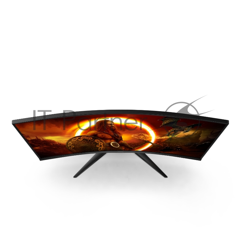 МОНИТОР 32 AOC CQ32G2SE Black-Red (VA, изогнутый, 2560x1440, 165Hz, 1 ms, 178°/178°, 250 cd/m, 80M:1, +2xHDMI 2.0, +Dis