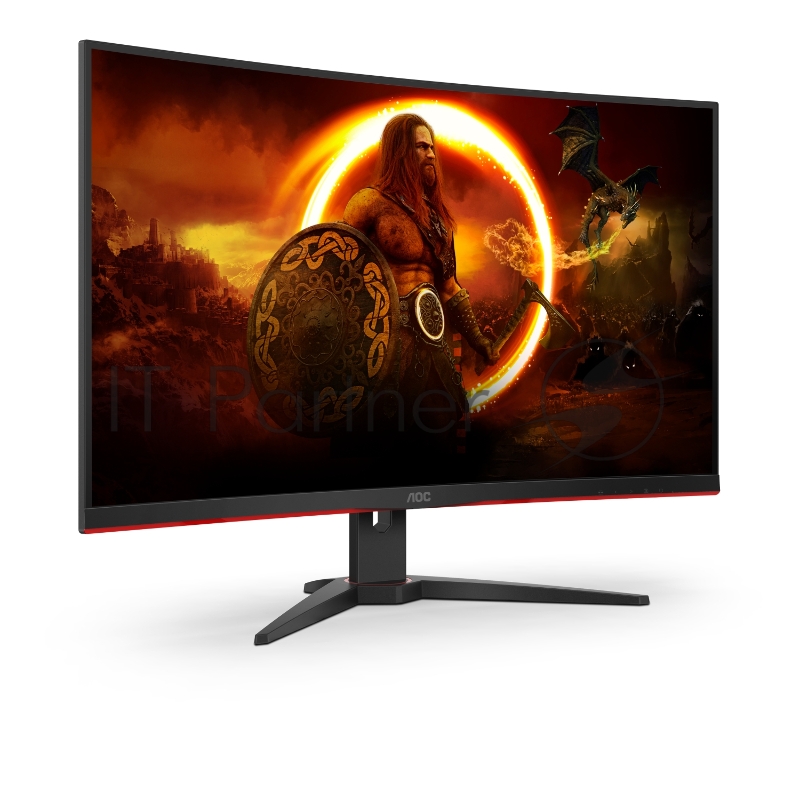 МОНИТОР 32 AOC CQ32G2SE Black-Red (VA, изогнутый, 2560x1440, 165Hz, 1 ms, 178°/178°, 250 cd/m, 80M:1, +2xHDMI 2.0, +Dis
