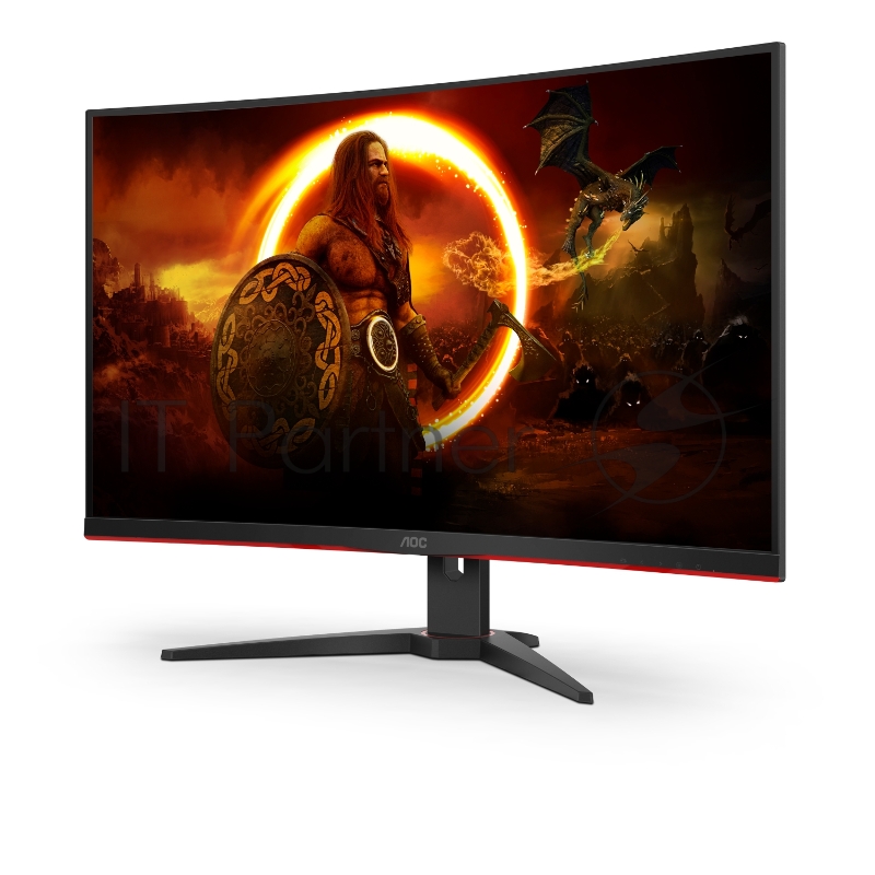 МОНИТОР 32 AOC C32G2AE Black-Red (VA, изогнутый, 1920x1080, 165Hz, 1 ms, 178°/178°, 250 cd/m, 80M:1, +2xHDMI 2.0, +Disp