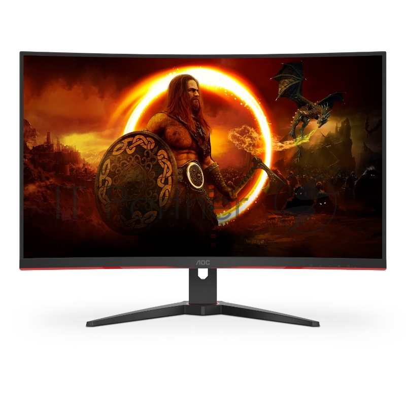 МОНИТОР 32 AOC C32G2AE Black-Red (VA, изогнутый, 1920x1080, 165Hz, 1 ms, 178°/178°, 250 cd/m, 80M:1, +2xHDMI 2.0, +Disp