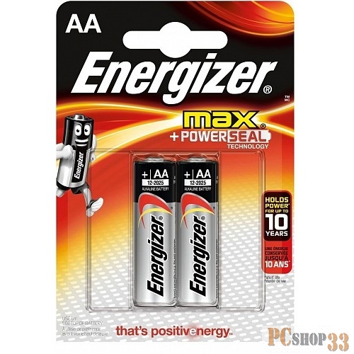 Батарейка Energizer MAX E91/AA BP2 LR6 RU